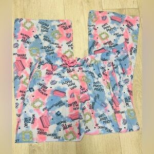Friends tie dye Pink and Blue PJ bottoms size Med 
We were on a break, Pivot